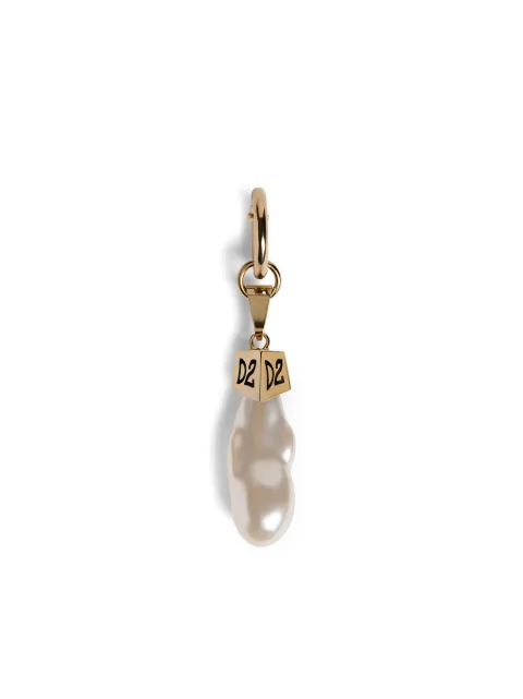 DSQUARED2 logo-engraved pearl drop earring Gold ERM007413420001