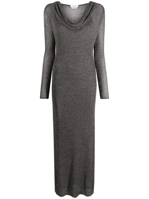 Blumarine cowl-neck maxi dress Silver A344A076A
