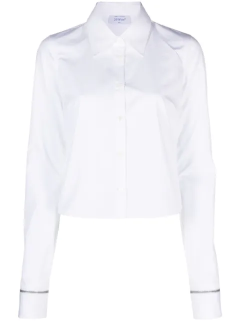 Off-White pointed-collar button-up shirt White OWGE006F23FAB0010101