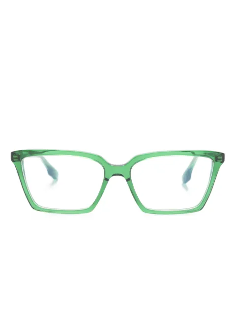 Victoria Beckham Eyewear logo-print square-frame glasses Green VB2653