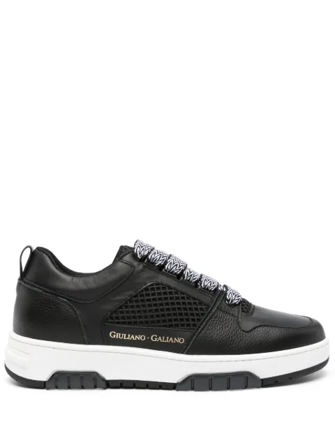 Giuliano Galiano Vyper logo-print leather sneakers Black VYPER