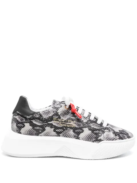 Giuliano Galiano Nemesis python-print leather sneakers Black NEMESIS2PYTHON