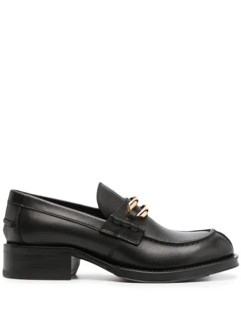 Lanvin buckled leather loafers Black FWSHGL02CARBA23