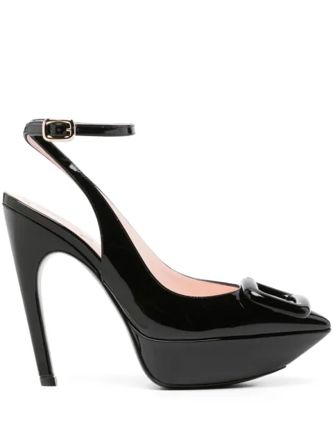 Roger Vivier Viv' Choc 125mm leather pumps Black RVW70535740D1P