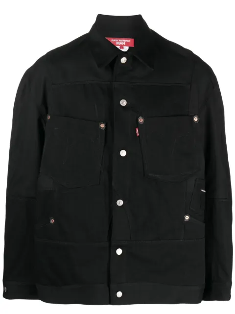 Junya Watanabe MAN buttoned cotton shirt jacket Black WLJ910