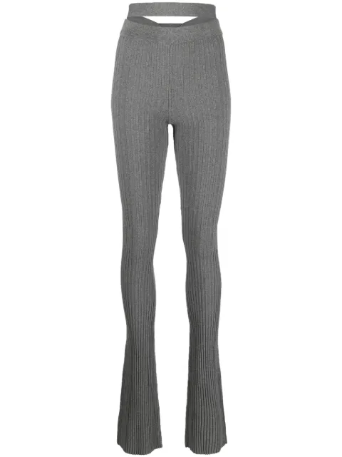 ANDREĀDAMO ribbed-knit flared trousers Grey ADPF23PA05770473