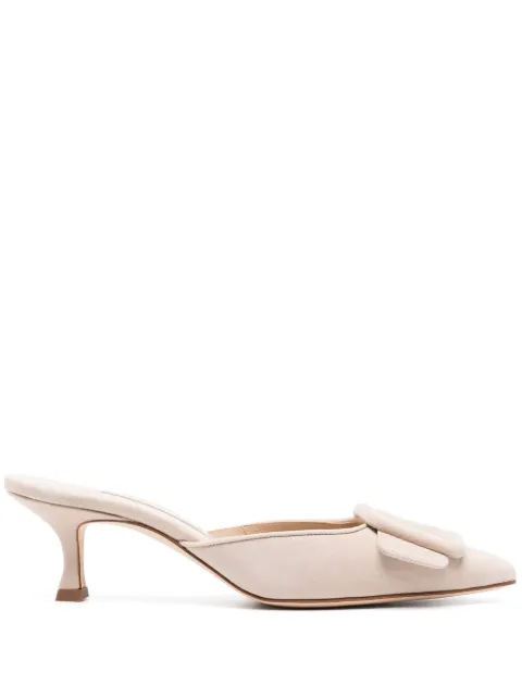 Manolo Blahnik Maysale 50mm suede pumps Neutrals 9XX0246