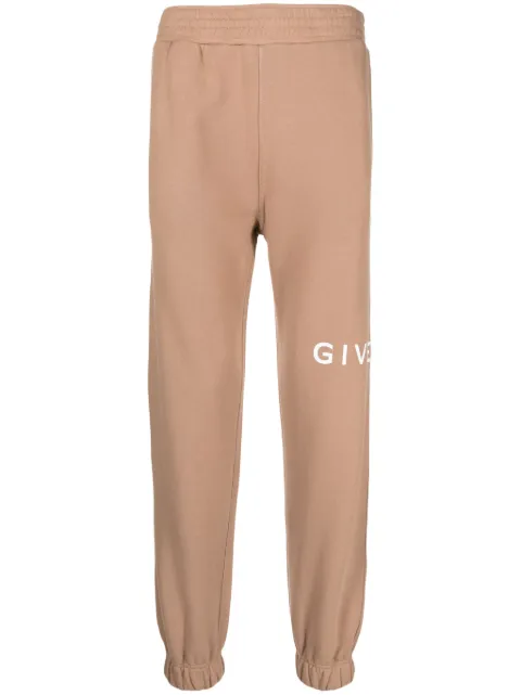 Givenchy logo-print cotton track pants Brown BM514M3YAC