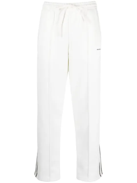 P.A.R.O.S.H. logo-embroidered striped track pants White D230458PINO