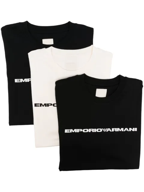 Emporio Armani logo-print cotton T-Shirt Black 8N1D631JFFZ