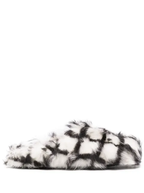 Marni Fussbet Sabot patterned slippers White SBMR000600P6237