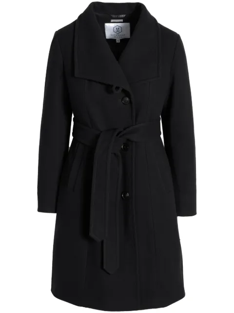 Norwegian Wool City belted-waist coat Black W31NESBLK