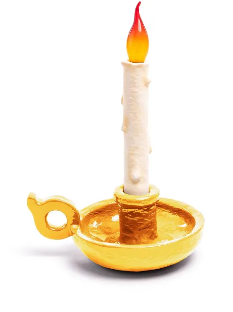 Seletti Bugia candle-shape lamp Gold 13114