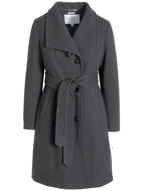Norwegian Wool City belted-waist coat Grey W31NESCH