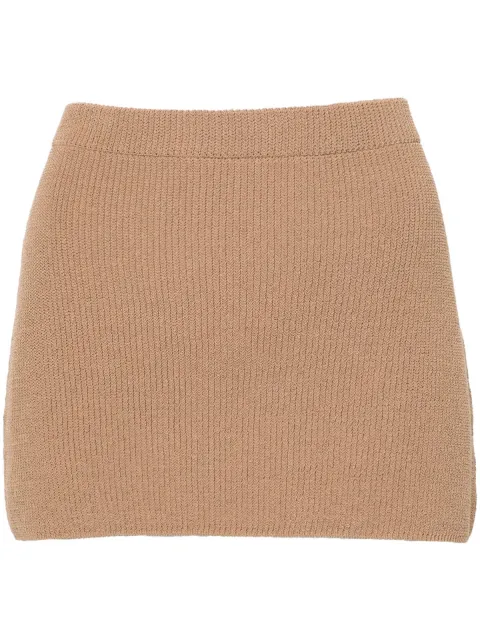 Aya Muse Agos knitted miniskirt Brown AMR2423