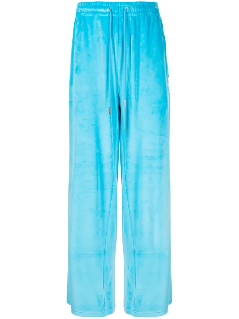 TEAM WANG design Stay For The Night straight-leg trousers Blue TWSK23B002
