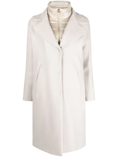 Herno padded-bib single-breasted coat Neutrals GC000414D33344