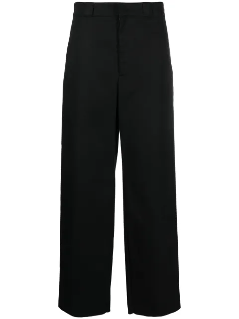 Givenchy logo-patch cotton trousers Black BM51AU14YK