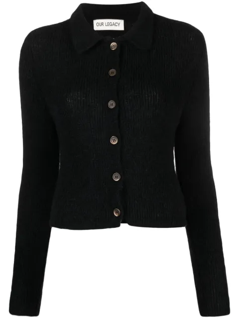 OUR LEGACY Mazzy button-up sweater Black W4233MB