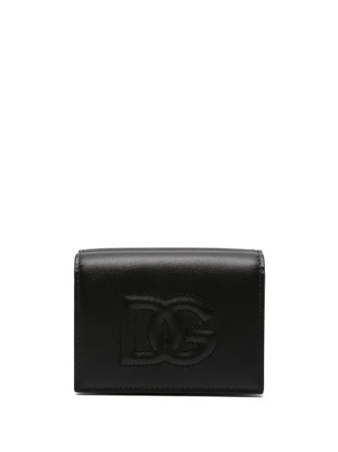 Dolce & Gabbana embossed-logo leather wallet Black BI3276AG081