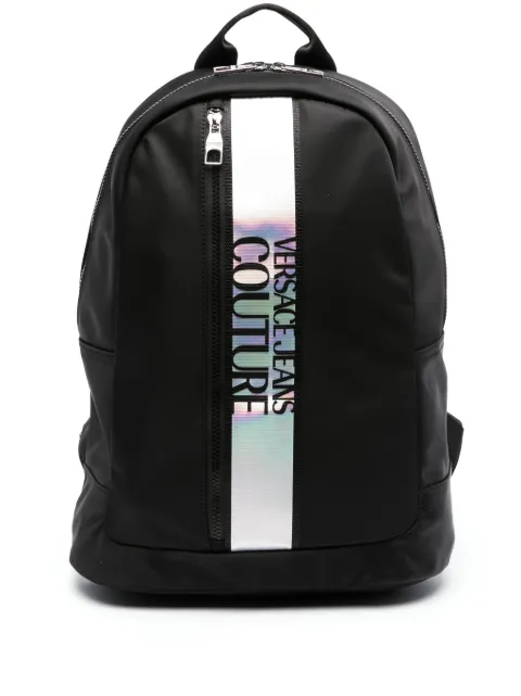 Versace Jeans Couture logo-stripe laptop backpack Black 75YA4B91ZS927