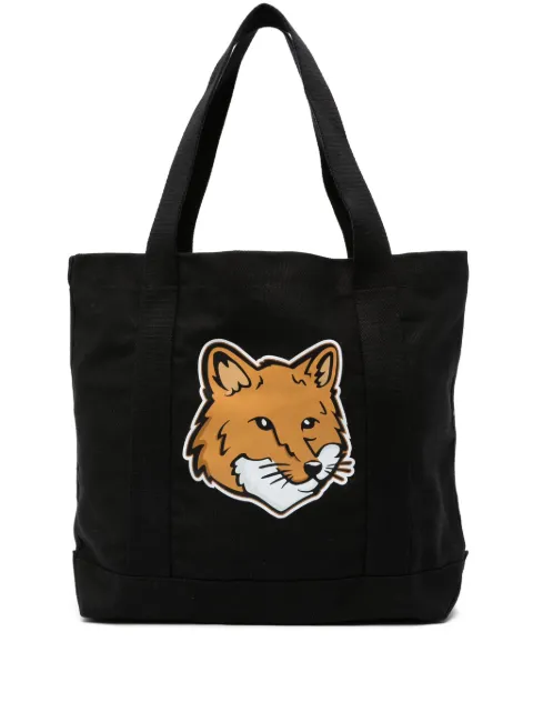 Maison Kitsuné fox-print tote bag Black LW05101WW0050