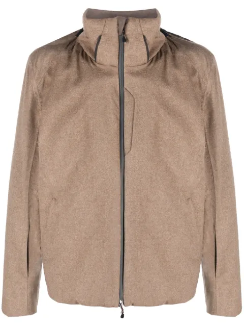 Sease Balma hooded cashmere jacket Brown OS031TN373