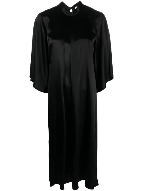 Forte Forte satin shift midi dress Black 11070MYDRESS