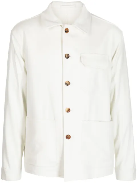 Lardini buttoned cotton shirt jacket White ITHALOITAD61512