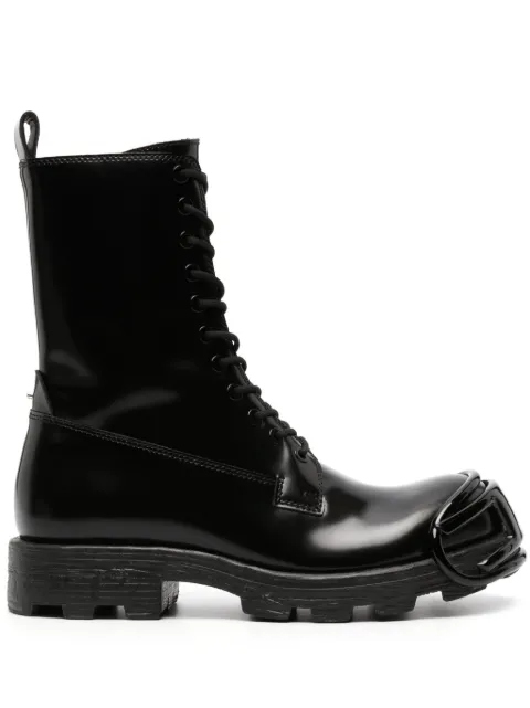Diesel D-Hammer D lace-up leather boots Black Y03228P4471