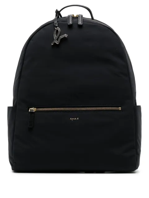 agnès b. logo-plaque adjustable-straps backpack Black O849VNS1