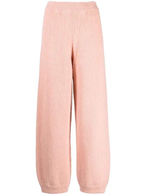 Baserange ribbed knitted trousers Pink TRMERWWI23