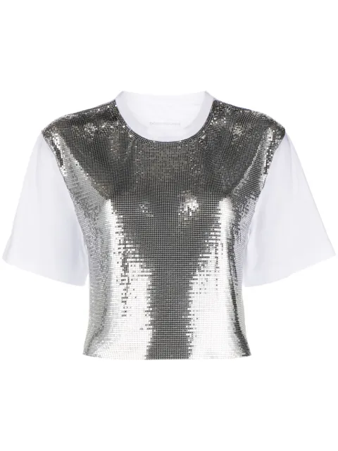 Rabanne metallic mesh T-shirt Silver 23AXTO639CO0481
