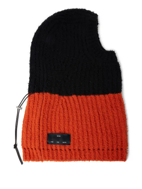 Song For The Mute two-tone balaclava Black 232UKT012BCLEBLK
