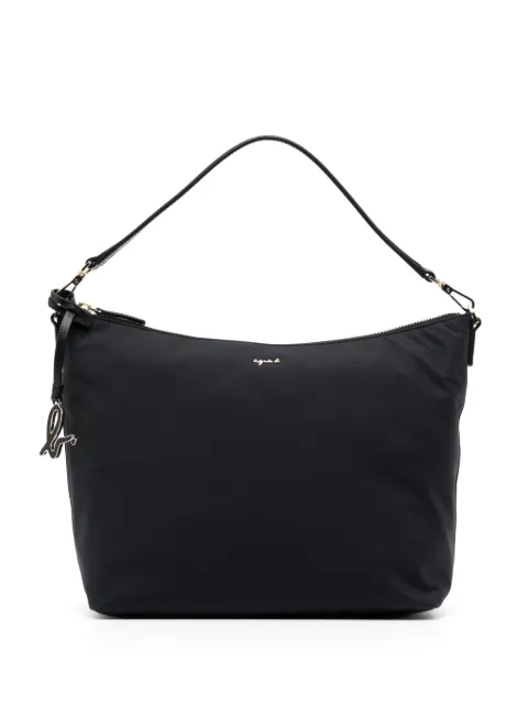 agnès b. logo-plaque zipped crossbody bag Black O850VNS1