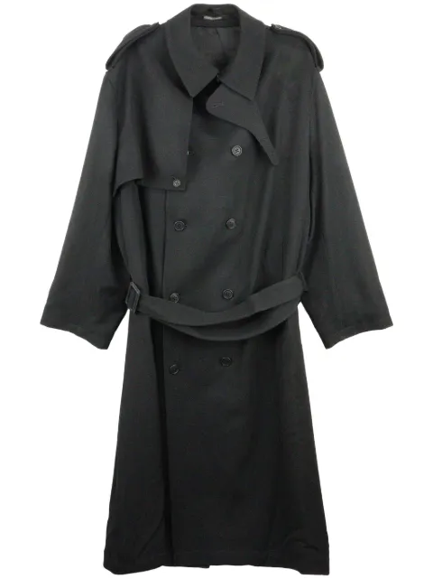 Yohji Yamamoto K-Chin Flap trench coat Black HJC091201
