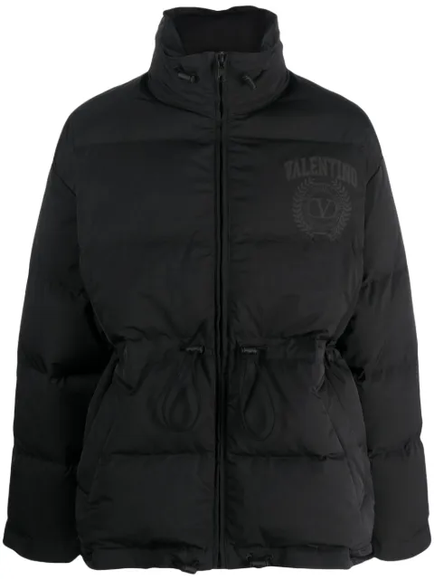 Valentino Garavani logo-print padded jacket Black VCNC309J4