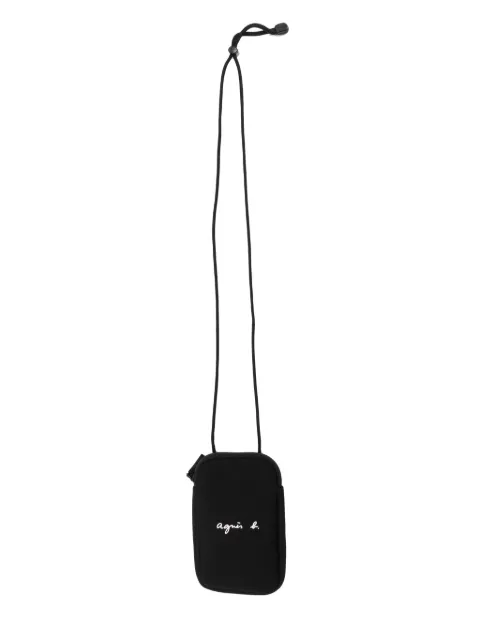 agnès b. logo-print zipped cross body bag Black P124VP98