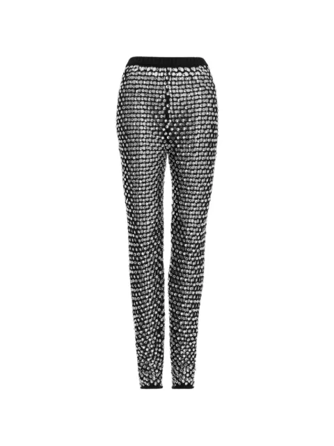 diotima crystal-embellished slim-fit trousers Black 23SWP02