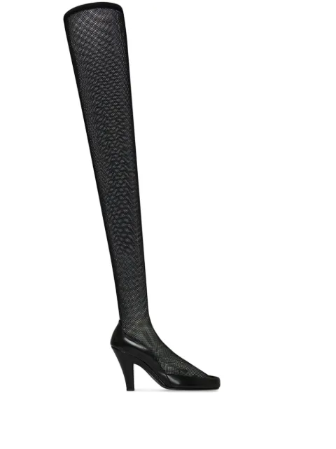The Row 90mm sock leather pumps Black F1359BC60TW20