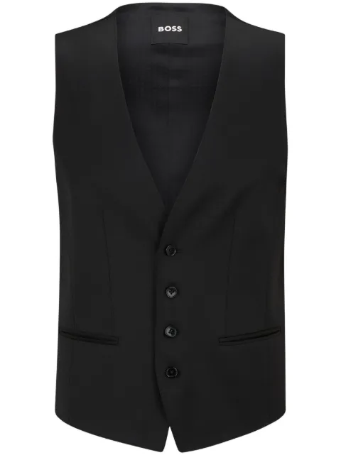 BOSS single-breasted tailored waistcoat Black 50469160