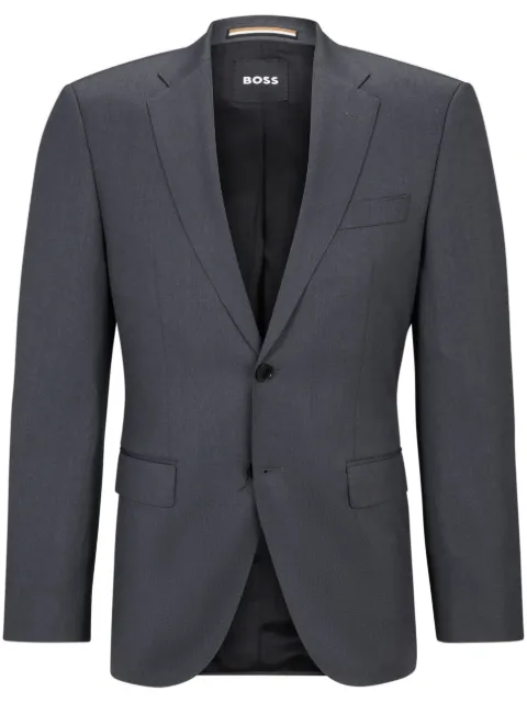 BOSS single-breasted fitted blazer Grey 50469172