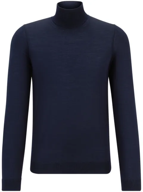 BOSS roll neck knitted sweater Blue 50468262