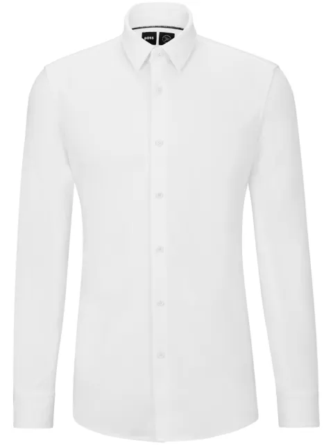 BOSS slim-fit shirt in a performance-stretch cotton blend White 50474283