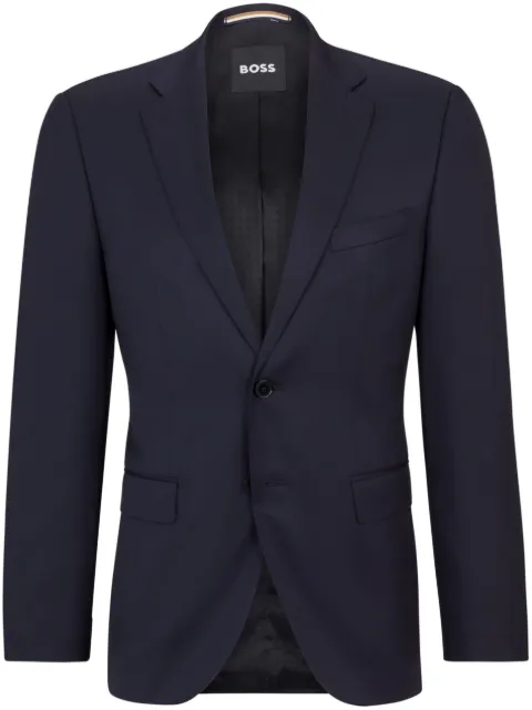 BOSS single-breasted fitted blazer Blue 50469172