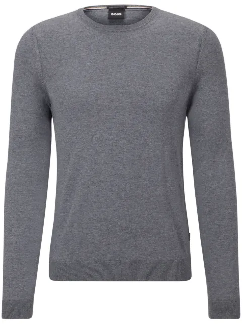 BOSS crew-neck long-sleeve jumper Grey 50468239