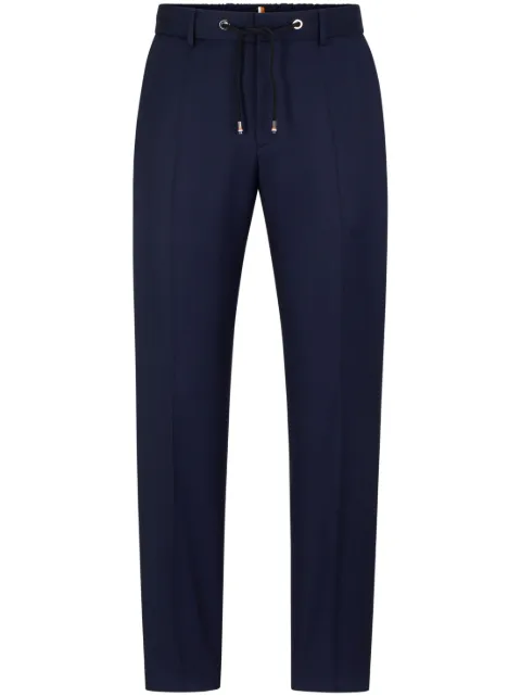 BOSS slim-fit trousers in virgin-wool serge Blue 50469169