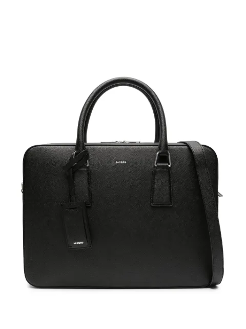 SANDRO reconstituted leather briefcase Black SHASA01193