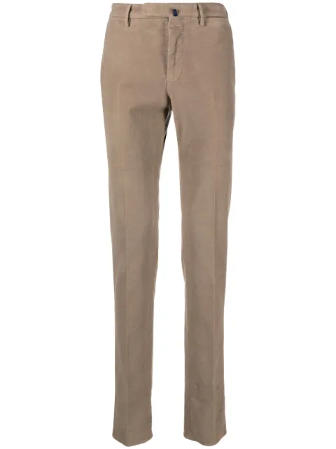 Incotex mid-rise cotton chino trousers Brown 1W00304025B