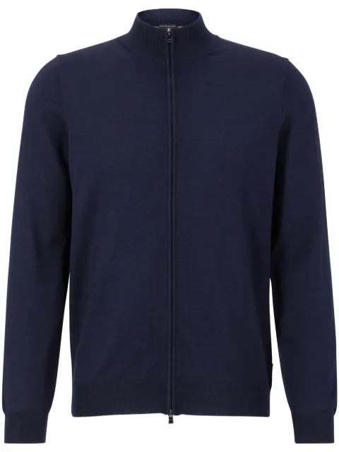 BOSS zipped knit cardigan Blue 50468254